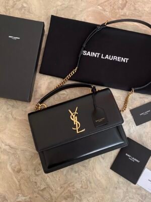 MEDIUM SUNSET SATCHEL IN SMOOTH LEATHER