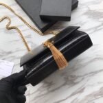 Yves Saint Laurent ‘Medium Monogram Sunset’ Croc Embossed Leather