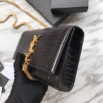 Yves Saint Laurent ‘Medium Monogram Sunset’ Croc Embossed Leather
