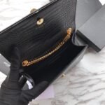 Yves Saint Laurent ‘Medium Monogram Sunset’ Croc Embossed Leather