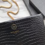 Yves Saint Laurent ‘Medium Monogram Sunset’ Croc Embossed Leather