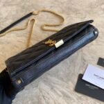 BECKY DOUBLE-ZIP POUCH IN QUILTED MATTE LEATHER