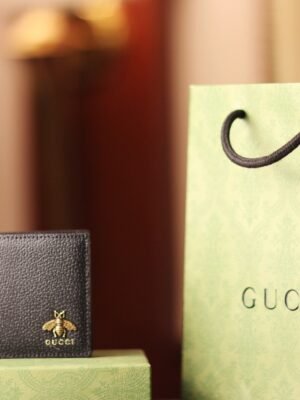 Animalier leather wallet