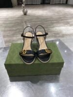 Marmont Leather Sandals In Black