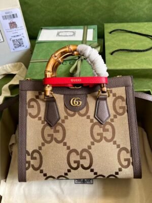 GUCCI DIANA JUMBO GG SMALL TOTE BAG