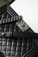 Chanel Boy Sliver Hardware Caviar Cow Leather