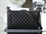 Chanel Boy Sliver Hardware Caviar Cow Leather