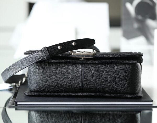 Chanel Boy Sliver Hardware Caviar Cow Leather