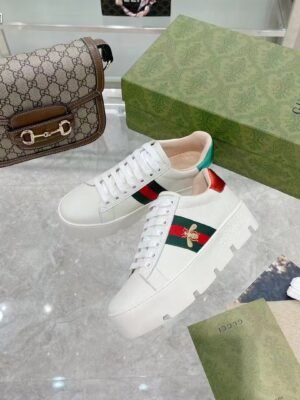 Gucci Ace Embroidered Platform Sneakers