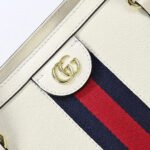 Ophidia medium leather tote in white