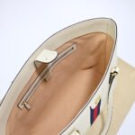 Ophidia medium leather tote in white