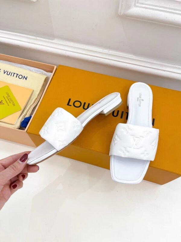 Louis Vuitton Revival Mule Nude White Slippers