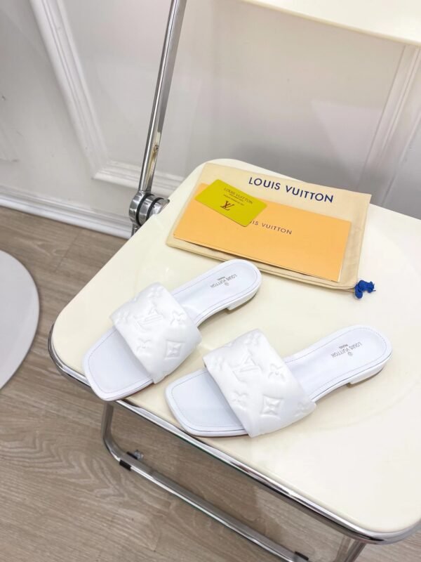 Louis Vuitton Revival Mule Nude White Slippers