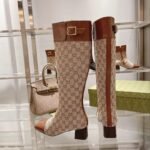 GUCCI Beige GG Supreme Boots