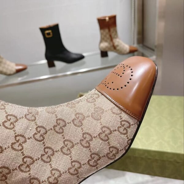 GUCCI Beige GG Supreme Boots