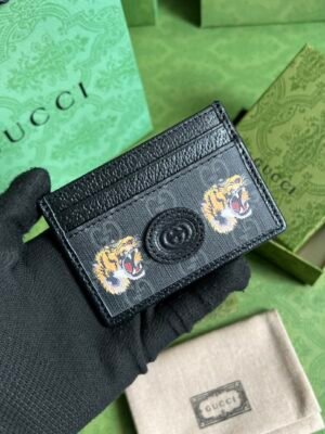 Card case with tiger print