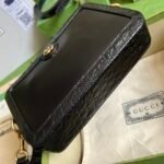 Crocodile shoulder bag with Double G