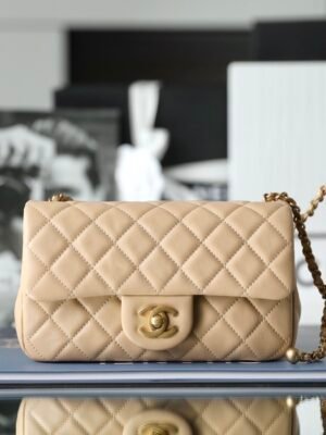 Chanel classic flap mini with golden ball