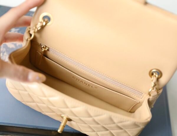 Chanel classic flap mini with golden ball