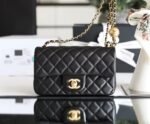 Chanel classic flap mini with golden ball