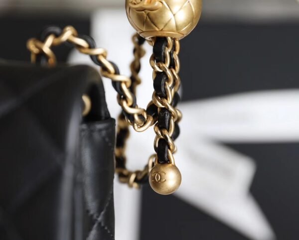 Chanel classic flap mini with golden ball