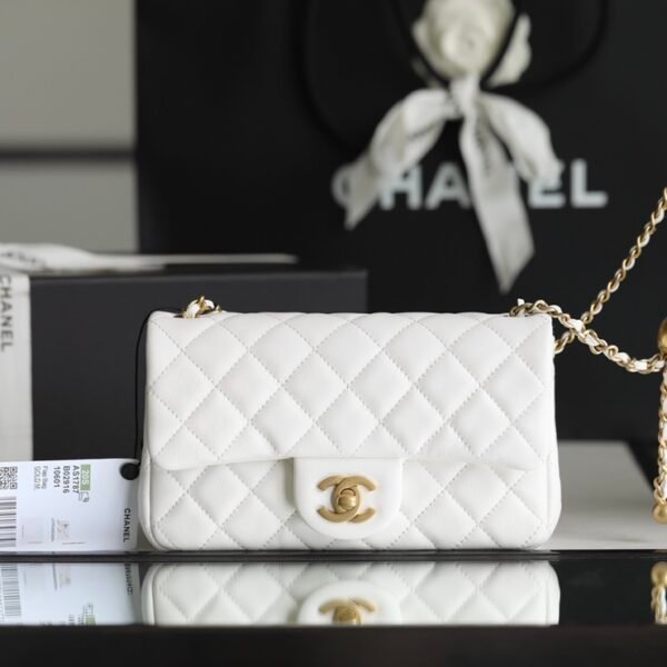 Chanel classic flap mini with golden ball