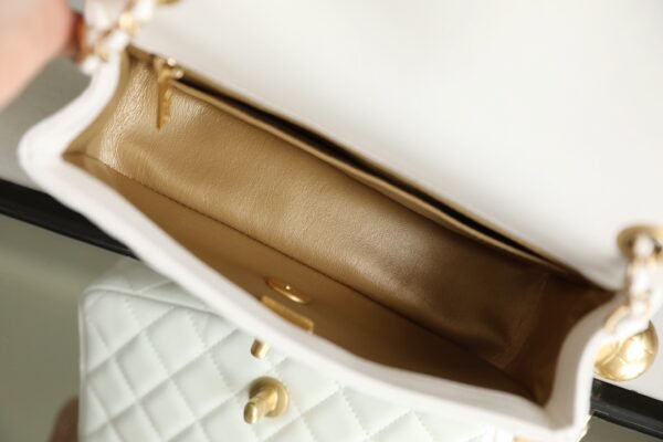 Chanel classic flap mini with golden ball