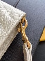 CASSANDRE SAINT LAURENT MATELASSÉ FLAP POUCH IN QUILTED GRAIN DE POUDRE EMBOSSED LEATHER