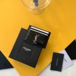 CASSANDRE MATELASSÉ CARD CASE IN GRAIN DE POUDRE EMBOSSED LEATHER