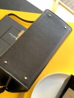 CASSANDRA MEDIUM TOP HANDLE BAG IN GRAIN DE POUDRE EMBOSSED LEATHER