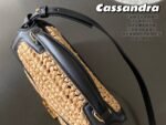 CASSANDRA MEDIUM CHAIN BAG IN CROCODILE-EMBOSSED SHINY LEATHER