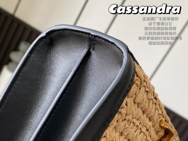 CASSANDRA MEDIUM CHAIN BAG IN CROCODILE-EMBOSSED SHINY LEATHER
