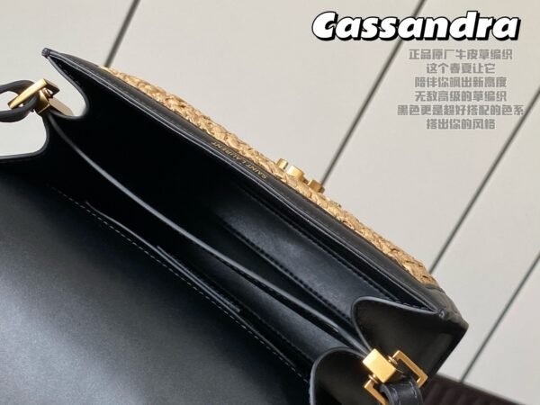 CASSANDRA MEDIUM CHAIN BAG IN CROCODILE-EMBOSSED SHINY LEATHER