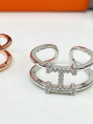 Hermes H Diamond Ring