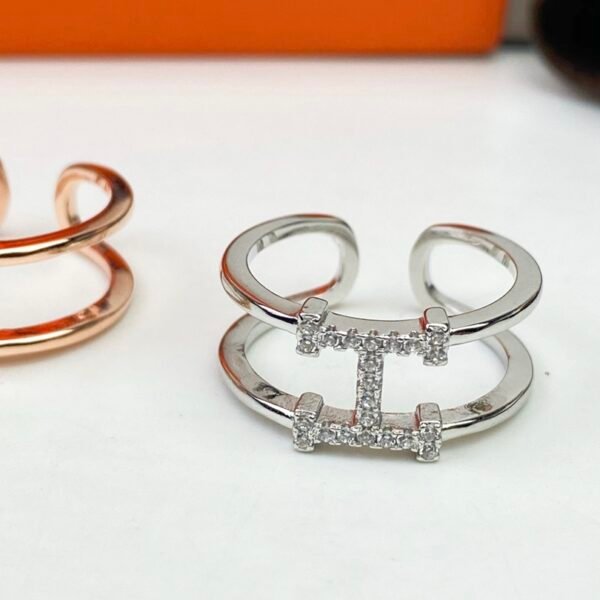 Hermes H Diamond Ring