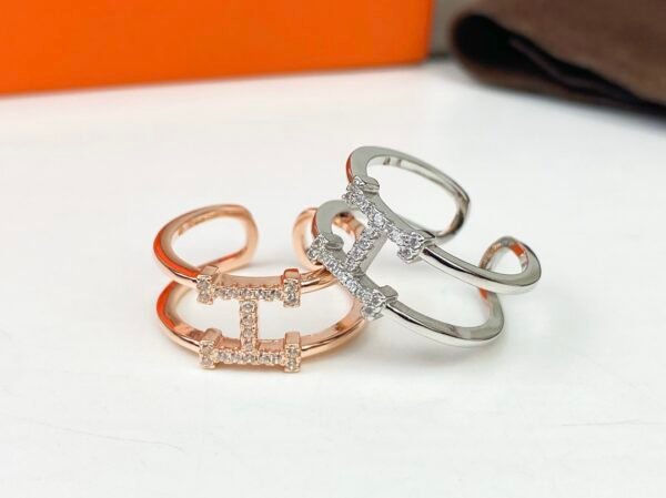Hermes H Diamond Ring