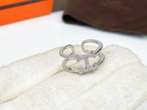 Hermes H Diamond Ring
