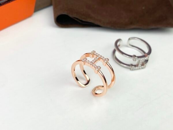 Hermes H Diamond Ring