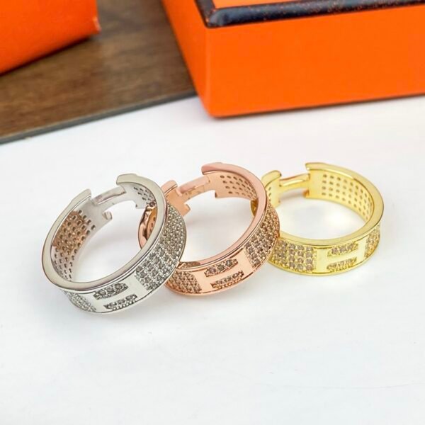 Hermes H Diamond Ring