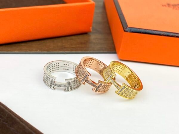 Hermes H Diamond Ring