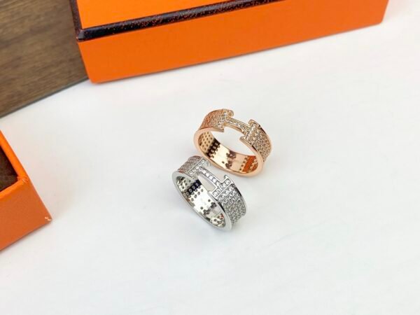 Hermes H Diamond Ring