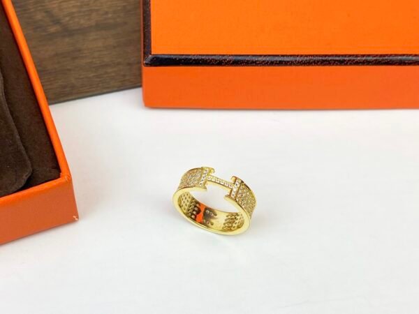 Hermes H Diamond Ring