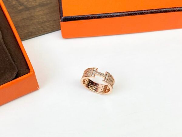 Hermes H Diamond Ring