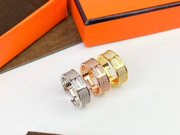 Hermes H Diamond Ring