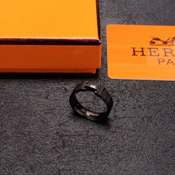 Hermes H Ring Black Warrior