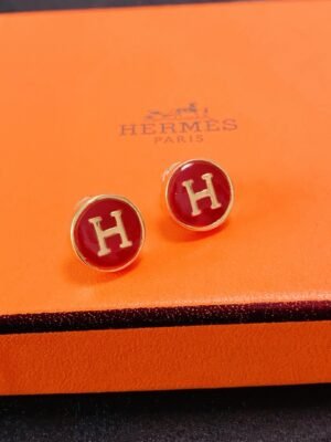 Hermes H Letter Earrings