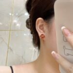 Hermes H Letter Earrings