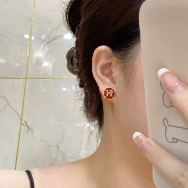 Hermes H Letter Earrings