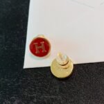 Hermes H Letter Earrings