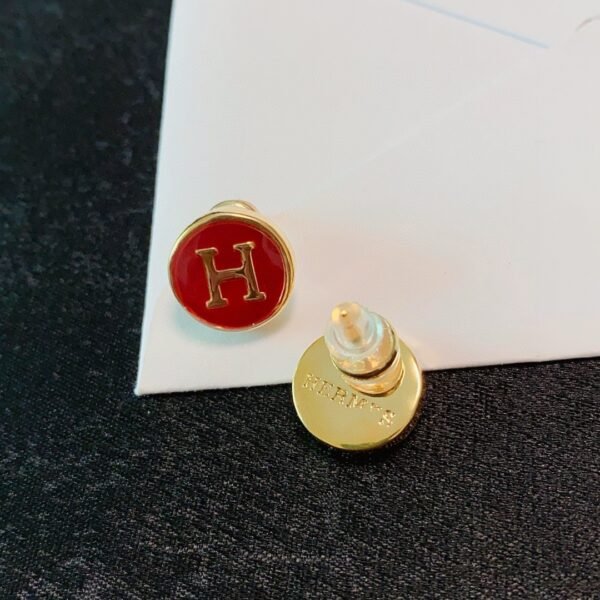 Hermes H Letter Earrings